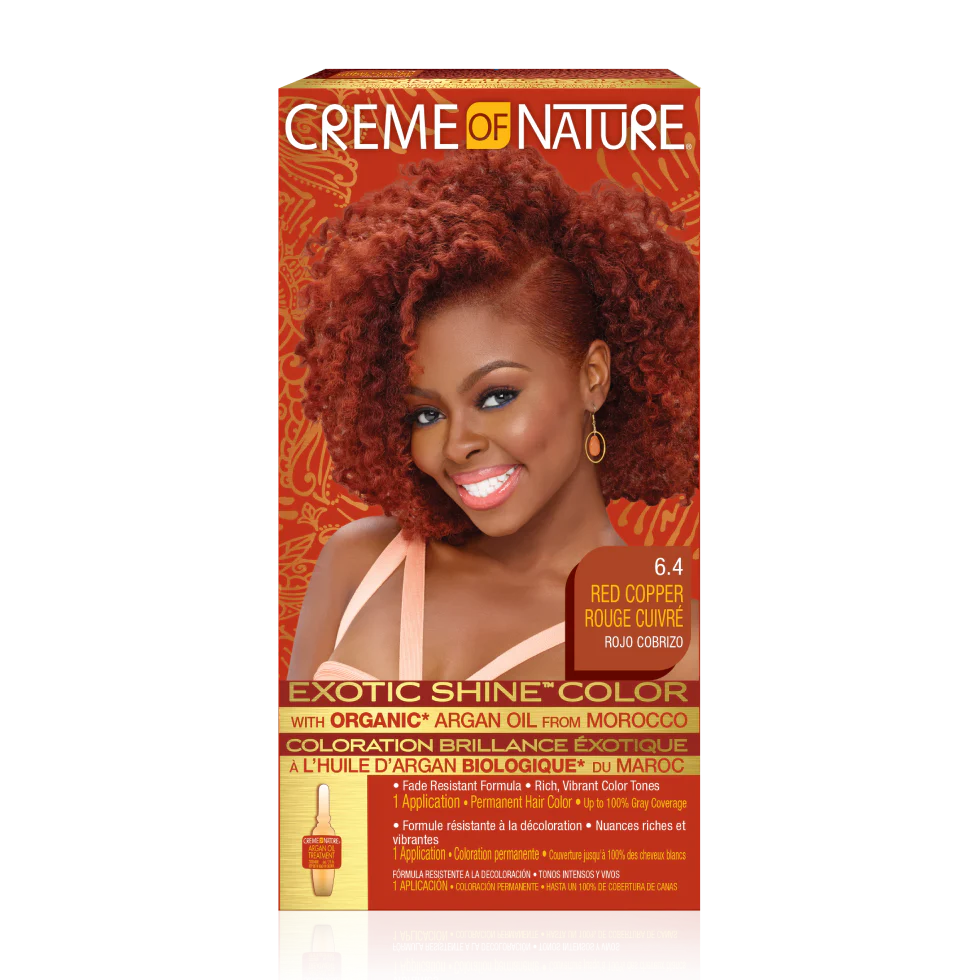 Creme Of Nature Argan Oil Exotic Shine Permanent Hair Colour Kit - Red Copper