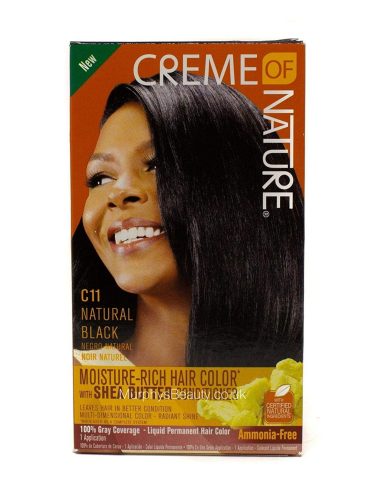 Creme of Nature Moisture Rich Liquid Permanent Hair Colour w/ Shea Butter - Natural Black C11