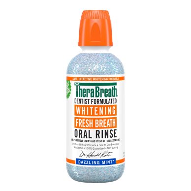 Therabreath Whitening Fresh Breath Oral Rinse - Dazzling Mint