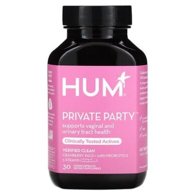 HUM Private Party Vaginal pH Balance + Urinary Tract, 30 Caps