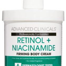 Advanced Clinicals Retinol + Niacinamide Anti Aging Cream, 15 oz