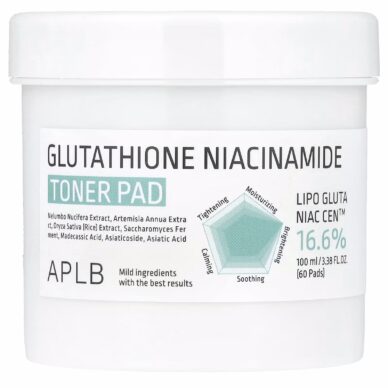 APLB Glutathione Niacinamide Toner Pad, 60 Pads