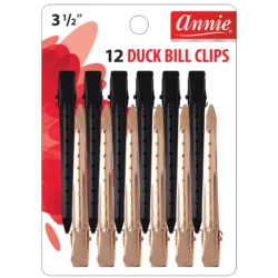 Annie Duck Bill Hair Clips 3.5", 12 Ct