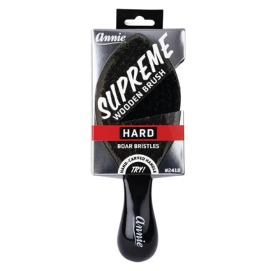 Annie Supreme Club Brush Hard Boar Bristles, Short Handle