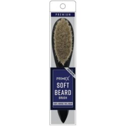 PrimeX Premium Horsehair Wooden Beard Brush Soft