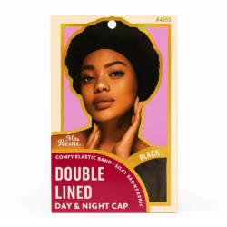 Ms. Remi Double Lined Satin Bonnet, Black