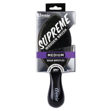Annie Supreme Club Brush Medium Boar Bristles, Short Handle