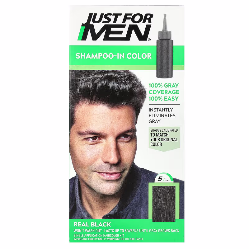 Just For Men Shampoo-In Color, Real Black