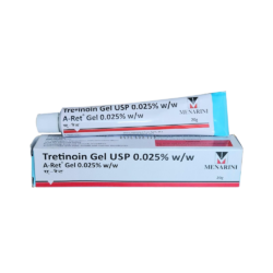 Menarini A-Ret Tretinoin Gel 0.025% (Retin A), 20g