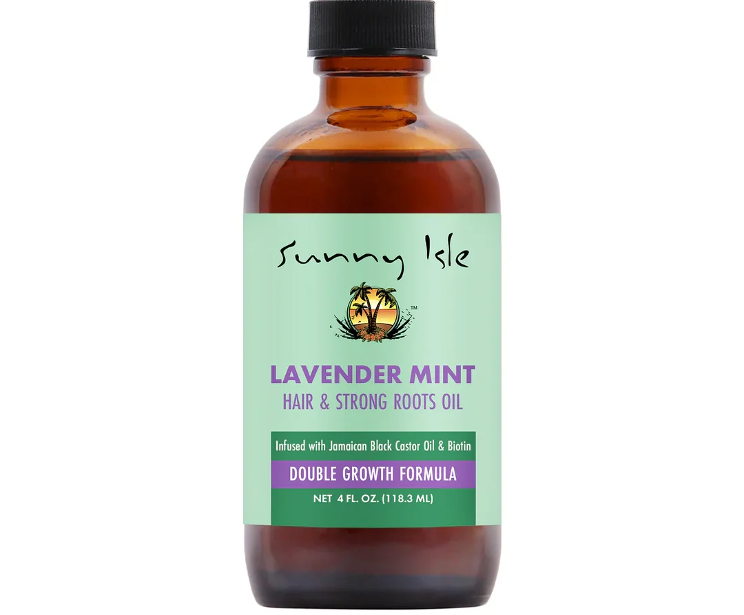Sunny Isle Lavender Mint Hair and Strong Roots Oil, 4oz