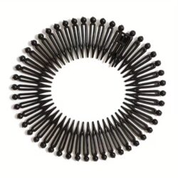Flexible Comb Headband, Black, Pack of 2