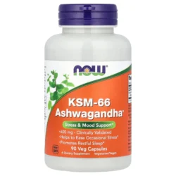 NOW Foods KSM-66 Ashwagandha®, 90 Veg Capsules