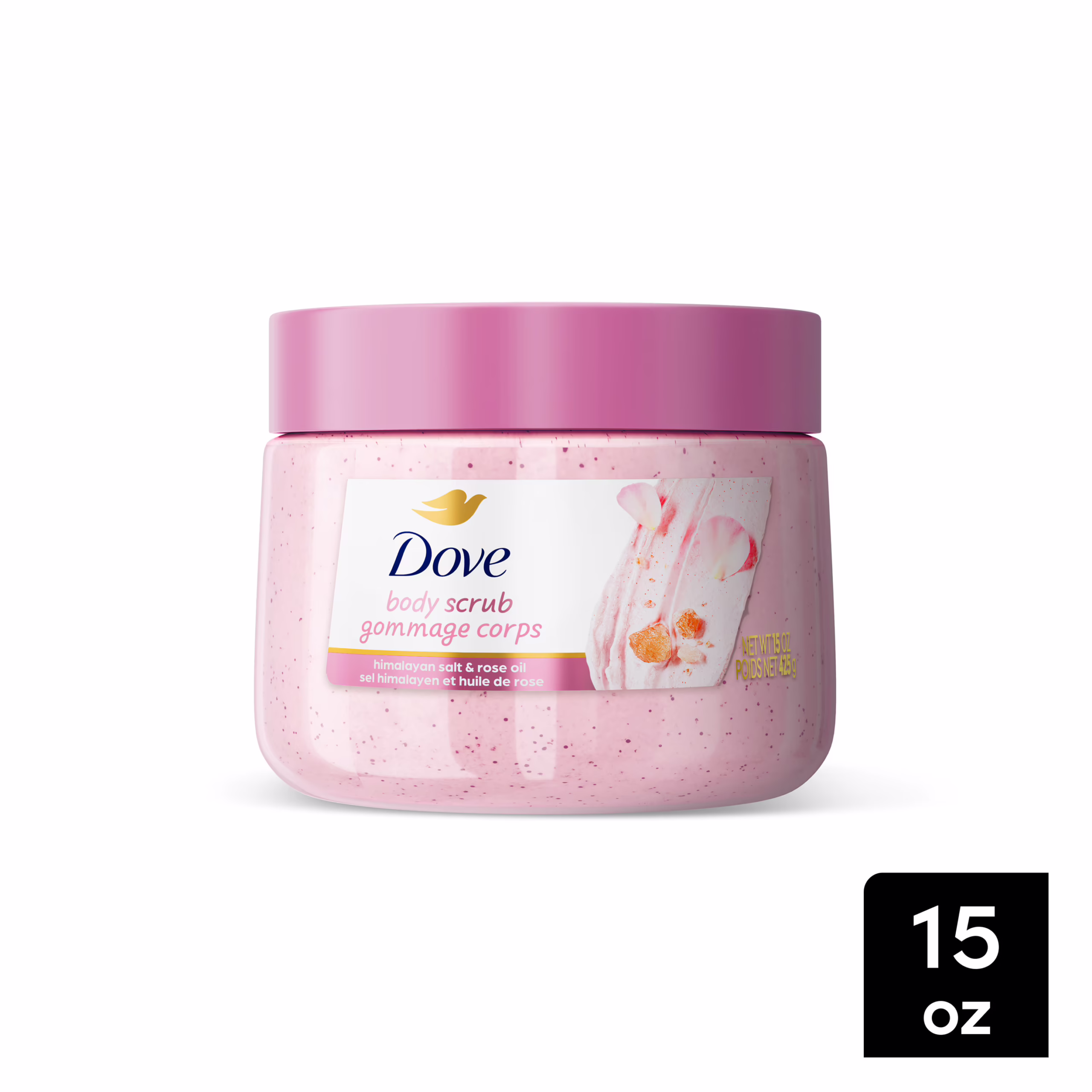 Dove Himalayan Salt & Rose Oil Exfoliating Body Scrub