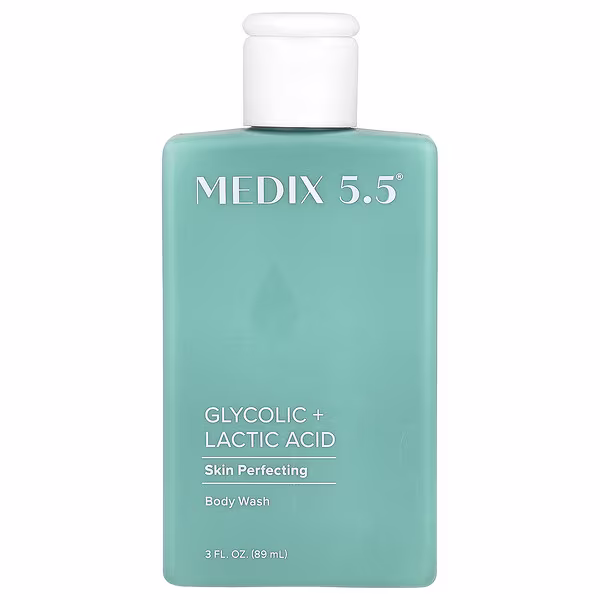 Medix Glycolic + Lactic Acid Body Wash, 3oz / 89ml Travel Size