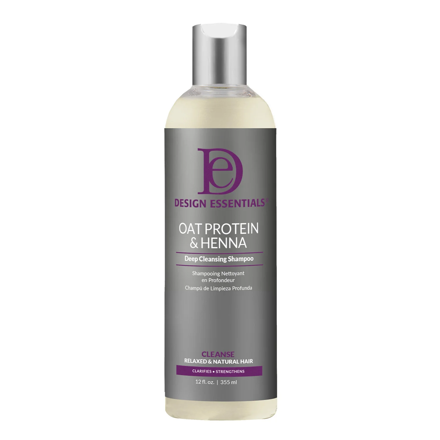 Design Essentials Oat Protein & Henna Deep Cleansing Shampoo, 12 oz