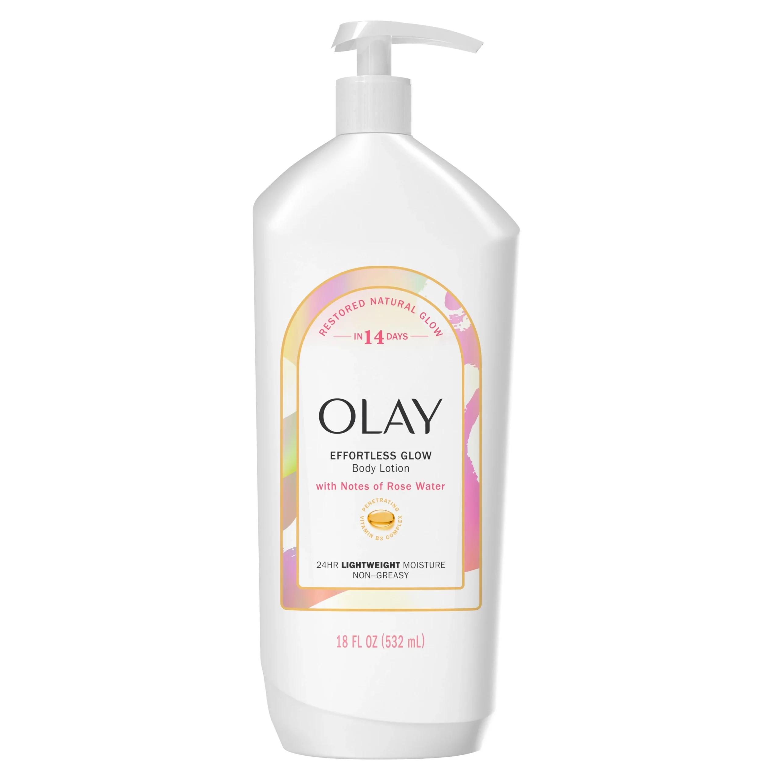 Olay Effortless Glow Hydrating Body Lotion with Notes of Rose Water, 18oz