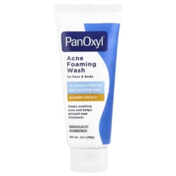 PanOxyl Acne Foaming Wash Benzoyl Peroxide 10%, 1 oz. Travel Size