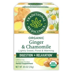 Traditional Medicinals Ginger & Chamomile Tea